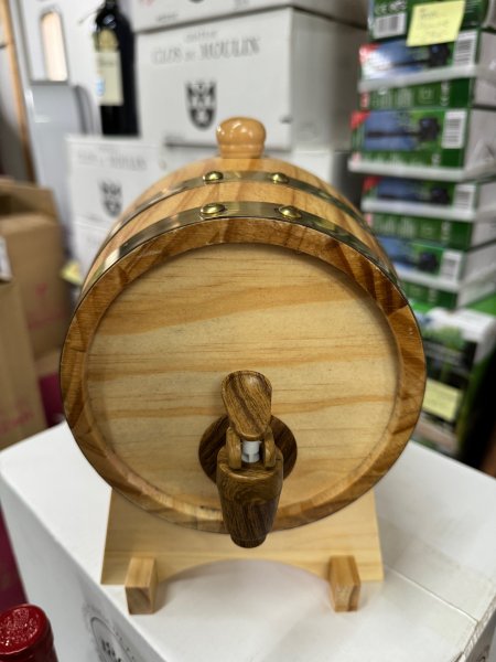 1.5 Liter Fass innen mit Kunsstoff-Bag und somit nicht geschmackgebend Schnapsfass Fass Whiskyfass Brandfass Holzfass Weinbrandfass