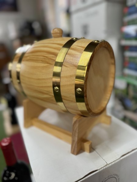 1.5 Liter Fass innen mit Kunsstoff-Bag und somit nicht geschmackgebend Schnapsfass Fass Whiskyfass Brandfass Holzfass Weinbrandfass