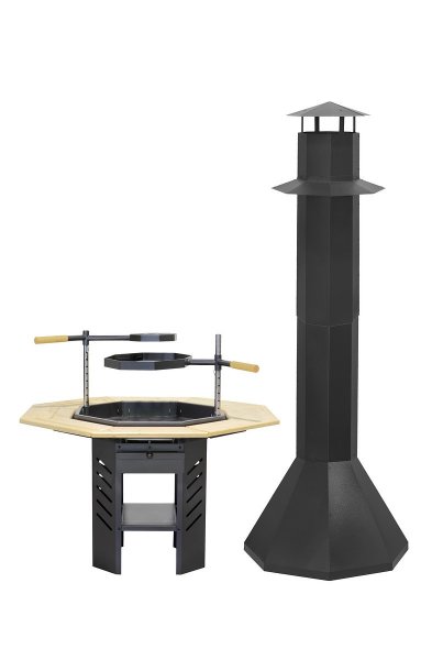 Ca. 1m Kamin - Verlängerung für TOP 8-Eckiger LUXURY GRILL-Kaminabzug für alle Grillkota & Pavillon Kohlegrill BARBECUE BBQ Holzgrill