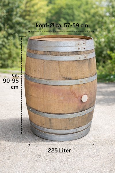 190 L - 13500 L gebrauchtes / Neues Fass - KONFIGURATOR - Eichenfass Kastanienfass Weinfass Holzfass Wasserfass Dekofass Barriquefass