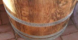 20 L - 100 L Fassabschnitt / Fasshälfte - KONFIGURATOR - mit D.70-100cm,H.45-80cm Blumenkübel Eichenfass Holzfass Miniteich Wasserfass Regentonne