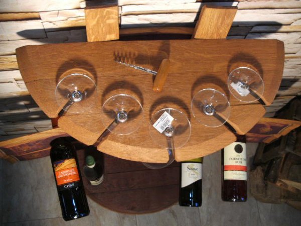 16-er Winzertraum, originales Weinregal aus Weinfassdauben für 1