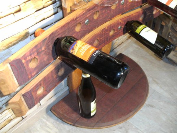 16-er Winzertraum, originales Weinregal aus Weinfassdauben für 1