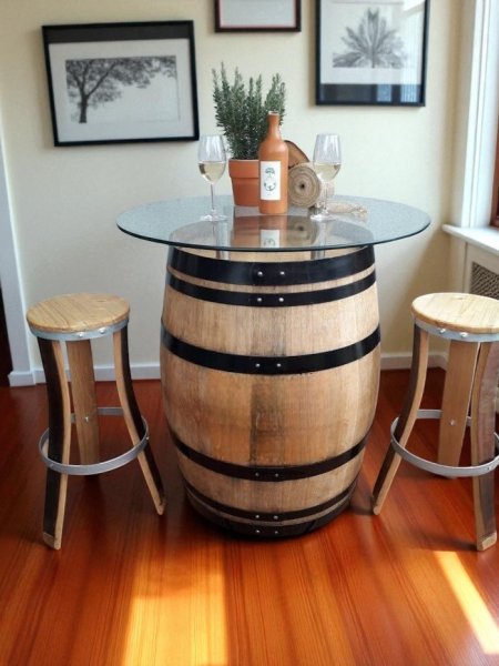 Fass Barhocker M6 Fassbarhocker mit Wunsch - Logo Stehtischhocker Sitzhocker Stuhl Holzstuhl Holzhocker Sitz Hocker