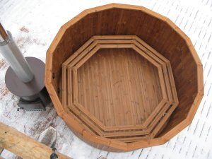 TW2600TUBE Original Woody L Tube TW, Badefass Thermowood Ø 2,0 m, TUBE-Außenofen