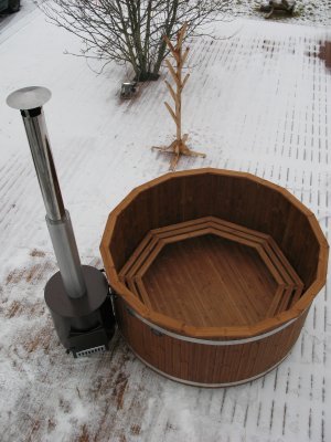 TW2600TUBE Original Woody L Tube TW, Badefass Thermowood Ø 2,0 m, TUBE-Außenofen