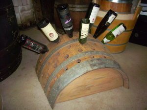 Weinregal - Weinfassbogen für 39-42 Flaschen, Eichenfass