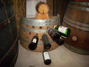 Weinregal - Weinfassbogen für 39-42 Flaschen, Eichenfass