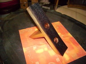 2-er Weinstock, originales Weinregal aus Weinfassdaube für 2 Fl.