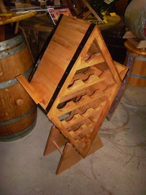 Weinregal WEINSTERN für 18 Flaschen aus massivem Eichenholz