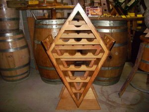 Weinregal WEINSTERN für 18 Flaschen aus massivem Eichenholz