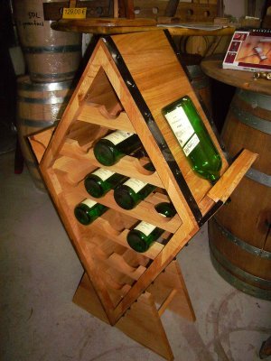 Weinregal WEINSTERN für 18 Flaschen aus massivem Eichenholz