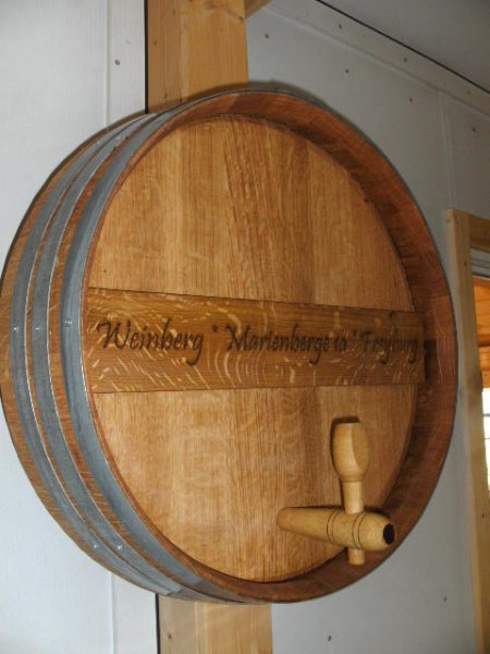 Fassfront 225L D.56cm und 14cm Tiefe aus gebrauchtem Eichenfass