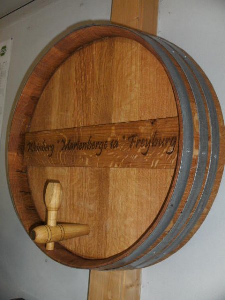 Fassfront 225L D.56cm und 14cm Tiefe aus gebrauchtem Eichenfass