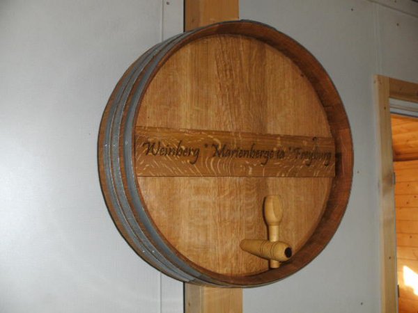 Fassfront 225L D.56cm und 14cm Tiefe aus gebrauchtem Eichenfass