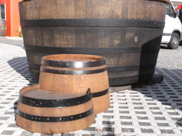 Fasstreppe-Standard - Badefass Einstiegstreppe aus Eichenholz