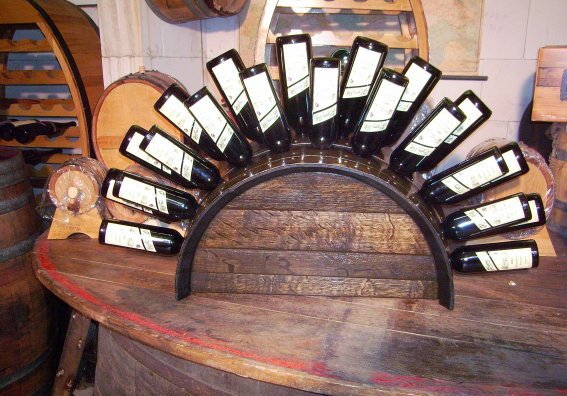 Weinregal - Weinfassbogen für 19-21 Flaschen Eichenfass Flaschenregal Holzregal