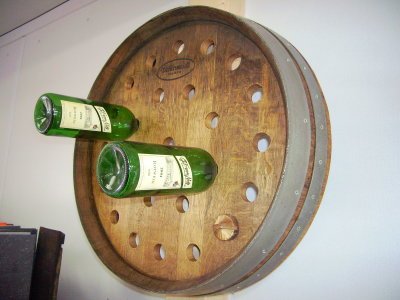 Weinregal - Weinfront für 2 x 20 Flaschen, Eichenfass