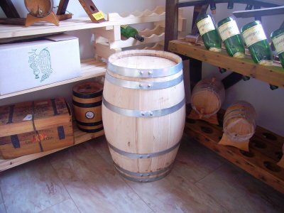 60 Liter neues Kastanienholzfass H.63cm, D-Bauch 45cm-Holzfass