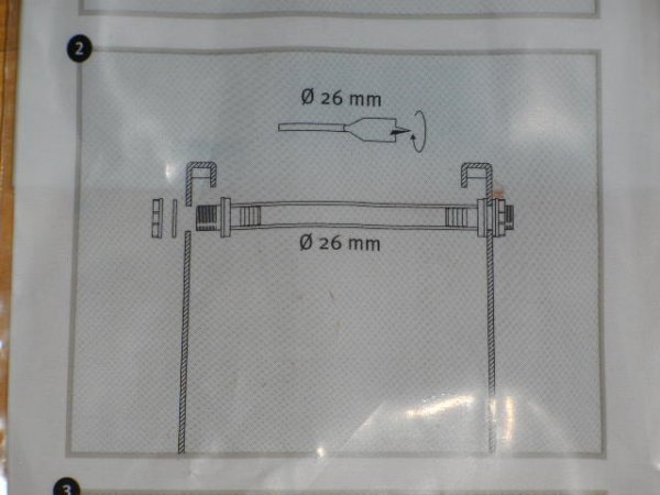Verbinder zw. 2x Fass-Regentonne aus Eichenfass mit D.26, L24cm