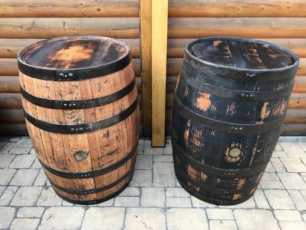 Konfigurator 190 Liter Bourbon Whisky - Fasstisch mit Aufbau nach Wunsch! Whiskyfass Eichenfass Sthetisch Bistrotisch Tisch