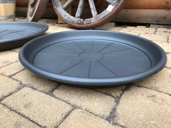 UNTERSETZER-ANTHRAZIT-GRAU für Blumenkübel mit Durchmesser-Unten von 22-58cm