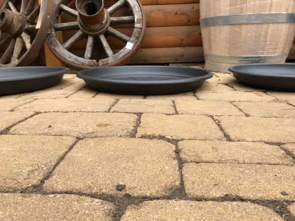 UNTERSETZER-ANTHRAZIT-GRAU für Blumenkübel mit Durchmesser-Unten von 22-58cm