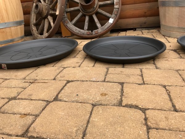 UNTERSETZER-ANTHRAZIT-GRAU für Blumenkübel mit Durchmesser-Unten von 22-58cm