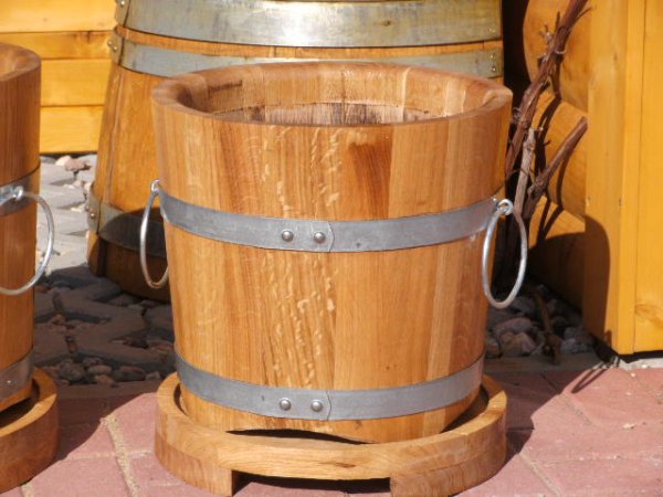 BKEU32 Blumenkübeluntersetzer EICHENHOLZ für Blumenkübel D.-32cm