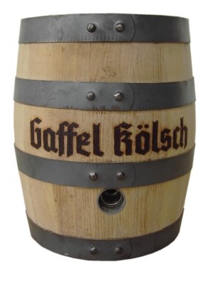 5L HOLZKEG® Bierfass Innen mit Edelstahlblase außen Holz.