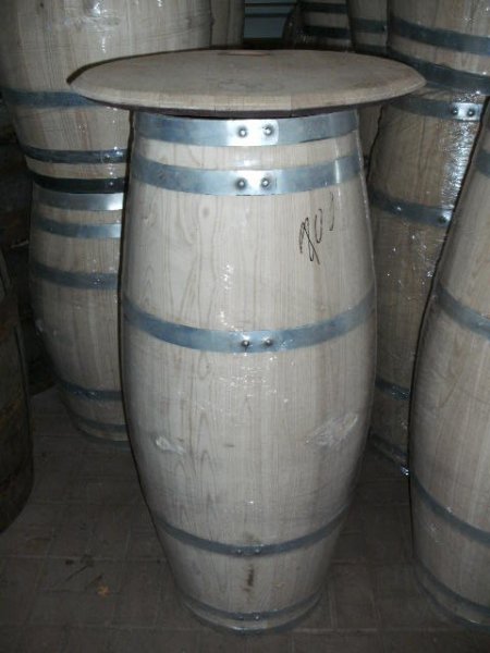 150Liter Zigarren Fasstisch, runder Tischplatte D.58cm,H.94cm