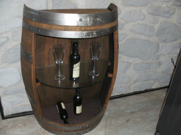 Halbbarfasstisch - DELUXE mit Glas-Zwischenboden