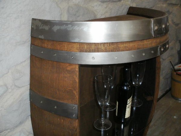 Halbbarfasstisch - DELUXE mit Glas-Zwischenboden