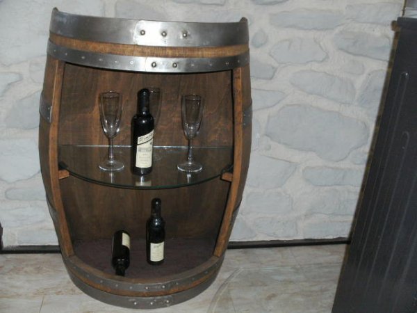 Halbbarfasstisch - DELUXE mit Glas-Zwischenboden