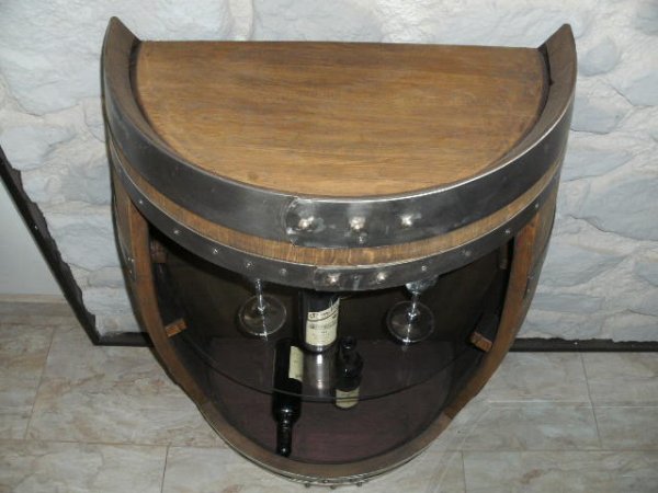 Halbbarfasstisch - DELUXE mit Glas-Zwischenboden