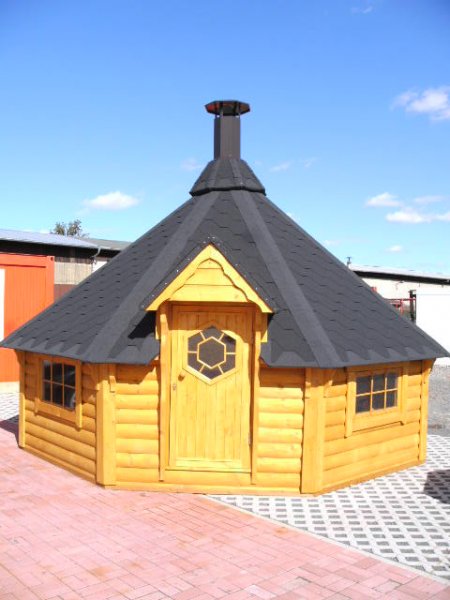 GKF25001 25 m2 Grillkota, Fichte für ca. 21 Personen