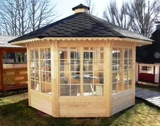 Garten- Pavillon Deluxe 10m² ohne Grill Gartenpavillon Partyhaus