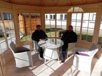 Garten- Pavillon Deluxe 10m² ohne Grill Gartenpavillon Partyhaus