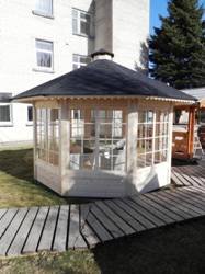 Garten- Pavillon Deluxe 10m² ohne Grill Gartenpavillon Partyhaus