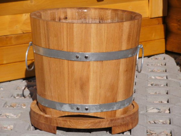 BKEU37 Blumnekübeluntersetzer EICHENHOLZ für Blumenkübel D.-37cm