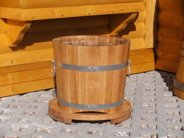 BKEU48 Blumnekübeluntersetzer EICHENHOLZ für Blumenkübel D.-48cm