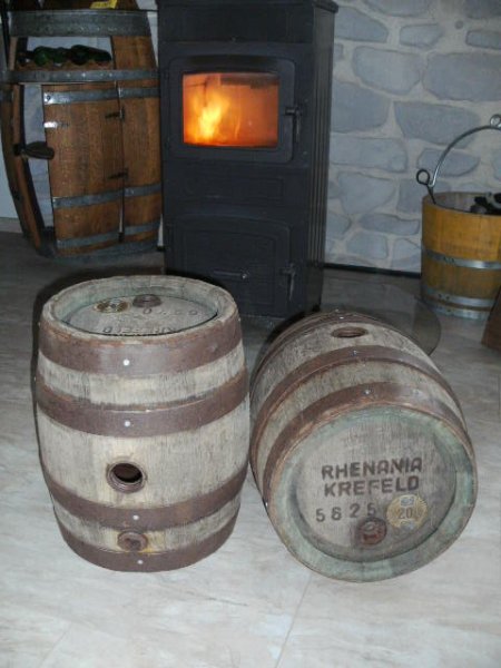 Ca. 20 Liter rundes Bierfass gebrauchtes Eichenfass