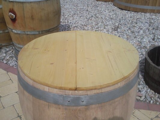 Deckel für Fass-Regentonne aus Leimholz mit D. ca. 70cm