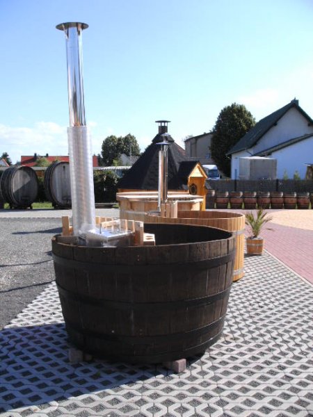 GF165-DELUXE BADEFASS, SAUNATAUCHBECKEN, BADEBOTTICH D.165cm