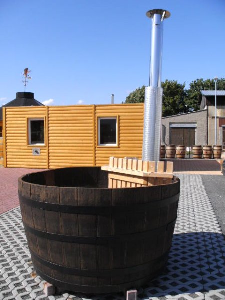 GF165-DELUXE BADEFASS, SAUNATAUCHBECKEN, BADEBOTTICH D.165cm