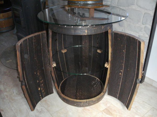 190L - Whiskyfass - Bar - BOURBON Höhe ca. 86 bis 90cm D. ca. 60-65cm Eichenfassbar Eichenfass Holzfass Fasstisch Bistrotisch Stehtisch Fasstheke