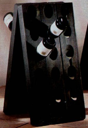 30er Champagner Rüttelbrett, Rüttelpult, als Dreieck, Weinregal