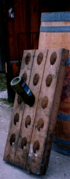 15er Champagner Rüttelbrett, Rüttelpult, Weinregal