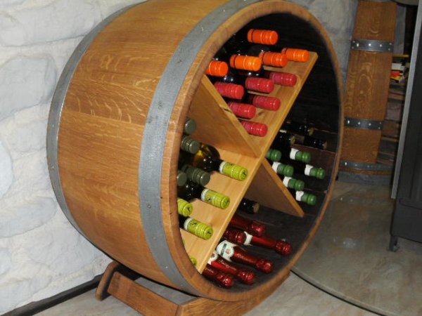 Bacchus-X Weinregal für bis zu 52 Flaschen aus Eichenholzfass