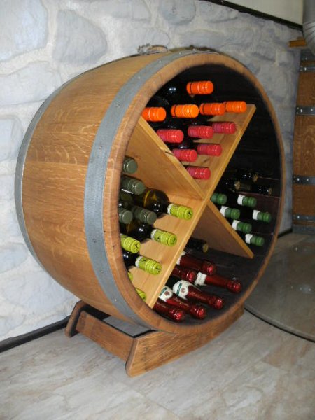 Bacchus-X Weinregal für bis zu 52 Flaschen aus Eichenholzfass